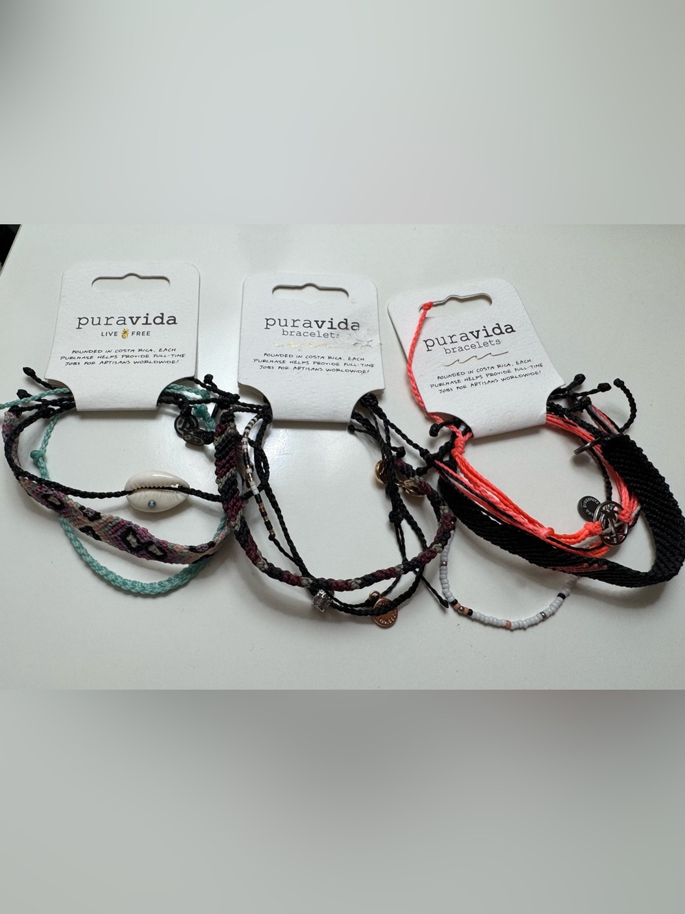 Pura Vida Bracelets- Shell, Palm Tree, Skull